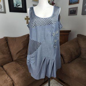 Taillissime Laredoute Creation Tunic Artsy Lagenlook Art to Wear 18 W Retro